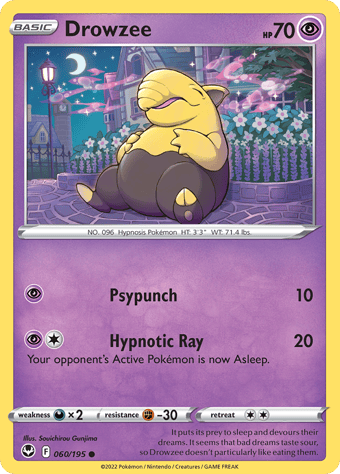Drowzee Silver Tempest Pokemon Card