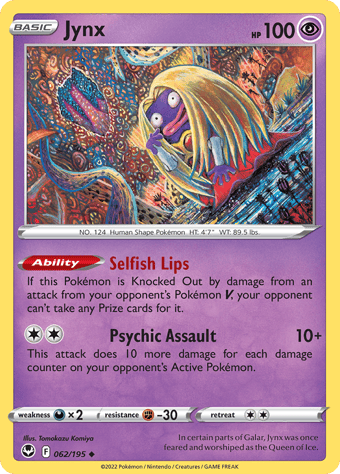 Jynx Silver Tempest Pokemon Card