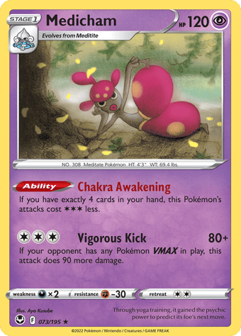 Medicham Silver Tempest Pokemon Card