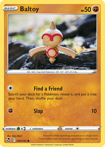 Baltoy Silver Tempest Pokemon Card