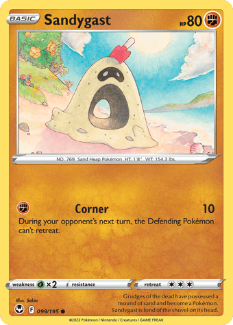 Sandygast Silver Tempest Pokemon Card