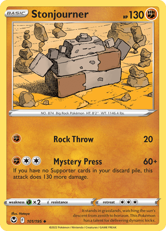 Stonjourner Silver Tempest Pokemon Card