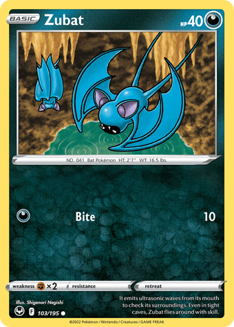 Zubat Silver Tempest Pokemon Card