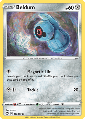Beldum Silver Tempest Pokemon Card
