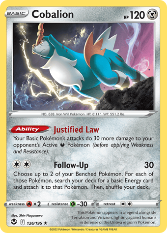 Cobalion Silver Tempest Pokemon Card