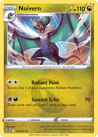 Noivern Silver Tempest Pokemon Card