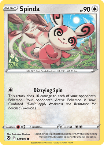 Spinda Silver Tempest Pokemon Card