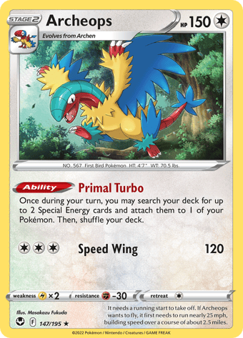 Archeops Silver Tempest Pokemon Card