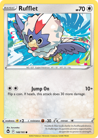 Rufflet Silver Tempest Pokemon Card