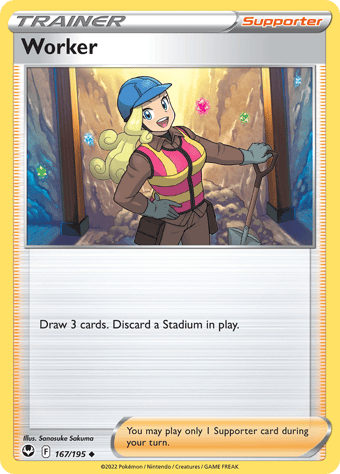 Worker Silver Tempest Pokemon Card