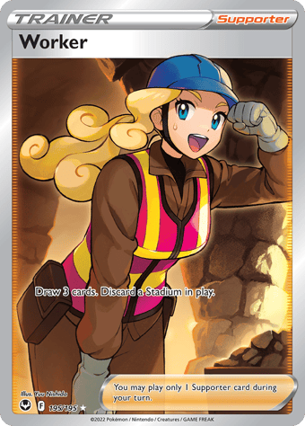 Worker Silver Tempest Pokemon Card