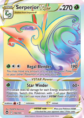 Serperior VSTAR Silver Tempest Pokemon Card