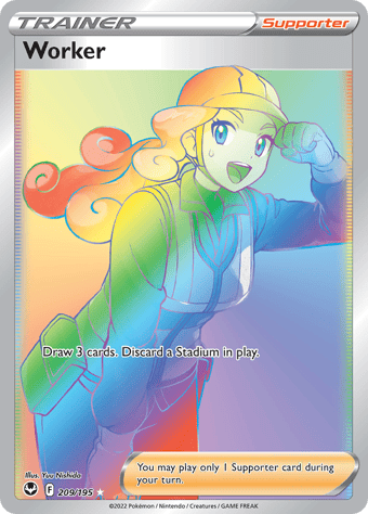 Worker Silver Tempest Pokemon Card