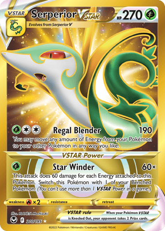 Serperior VSTAR Silver Tempest Pokemon Card