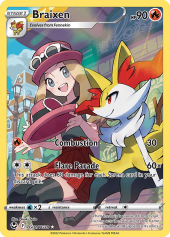 Braixen Silver Tempest Pokemon Card