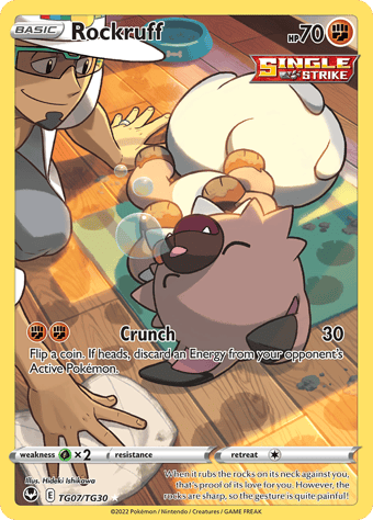 Rockruff Silver Tempest Pokemon Card