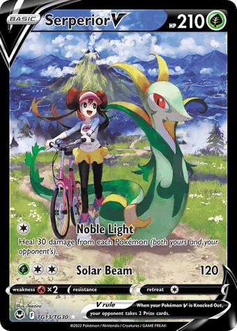 Serperior V Silver Tempest Pokemon Card