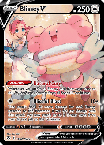 Blissey V Silver Tempest Pokemon Card