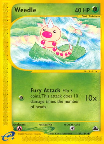 Weedle Skyridge Pokemon Card