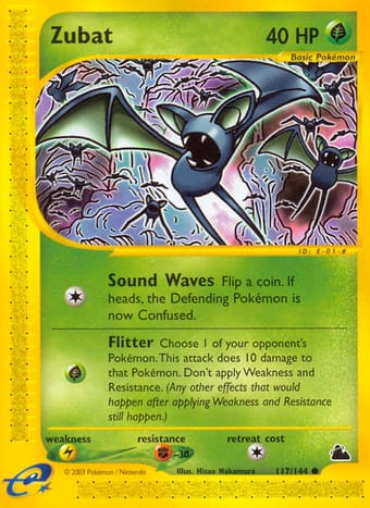 Zubat Skyridge Pokemon Card