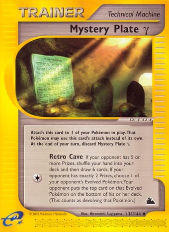 Mystery Plate Gamma Skyridge Pokemon Card