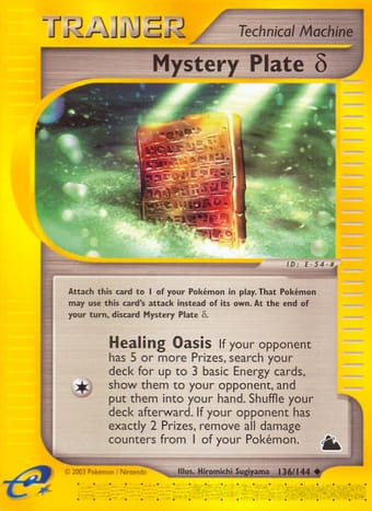 Mystery Plate Delta Skyridge Pokemon Card