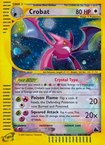 Crobat Skyridge Pokemon Card