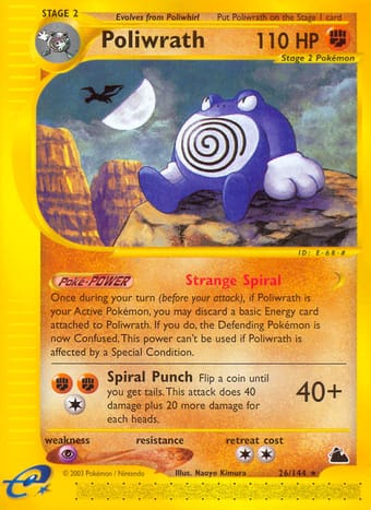 Poliwrath Skyridge Pokemon Card