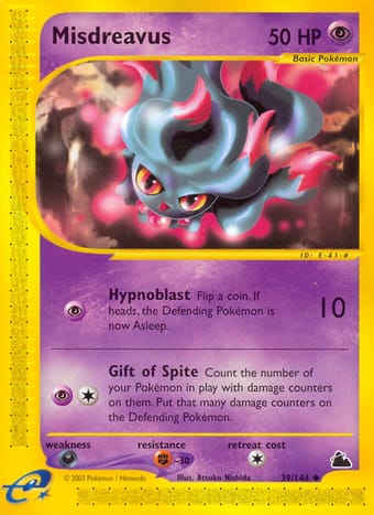 Misdreavus Skyridge Pokemon Card