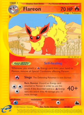 Flareon Skyridge Pokemon Card