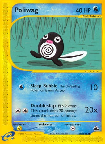 Poliwag Skyridge Pokemon Card