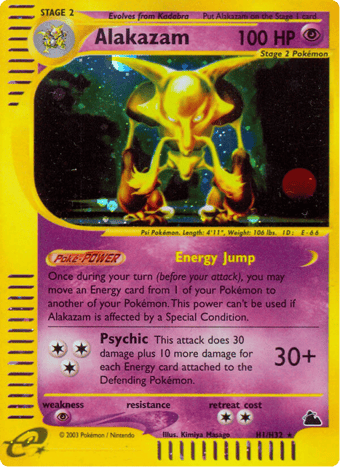Alakazam Skyridge Pokemon Card