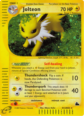 Jolteon Skyridge Pokemon Card