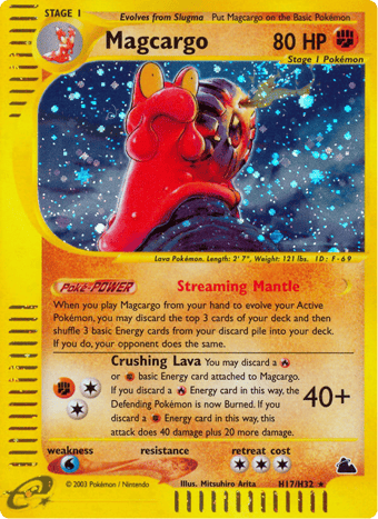 Magcargo Skyridge Pokemon Card