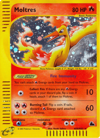 Moltres Skyridge Pokemon Card