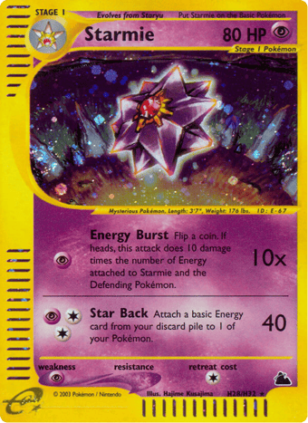 Starmie Skyridge Pokemon Card