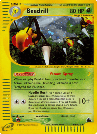 Beedrill Skyridge Pokemon Card