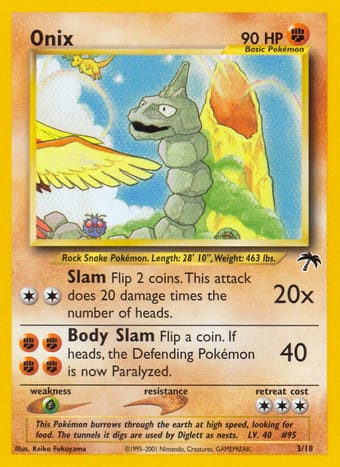 Onix Southern Islands Pokemon Card