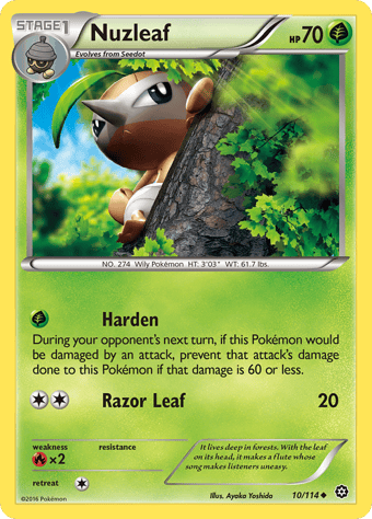 Nuzleaf Steam Siege Pokemon Card