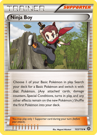 Ninja Boy Steam Siege Pokemon Card
