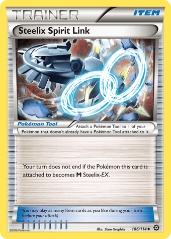Steelix Spirit Link Steam Siege Pokemon Card