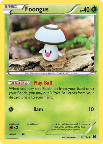 Foongus Steam Siege Pokemon Card
