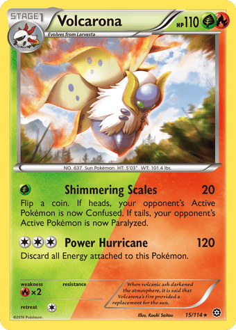 Volcarona Steam Siege Pokemon Card