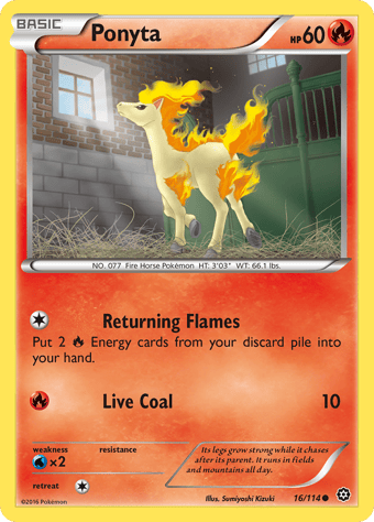 Ponyta Steam Siege Pokemon Card