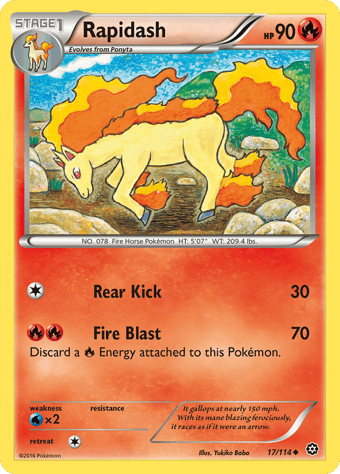 Rapidash Steam Siege Pokemon Card