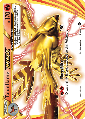 Talonflame BREAK Steam Siege Pokemon Card