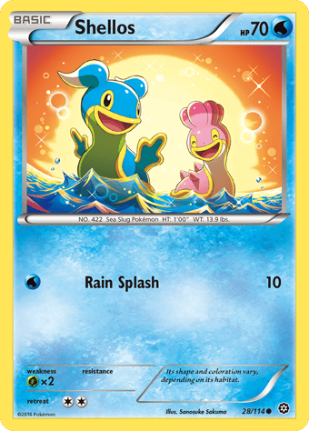 Shellos Steam Siege Pokemon Card