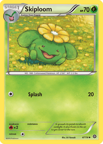 Skiploom Steam Siege Pokemon Card