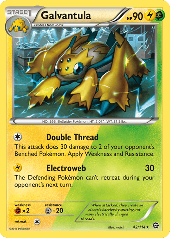 Galvantula Steam Siege Pokemon Card