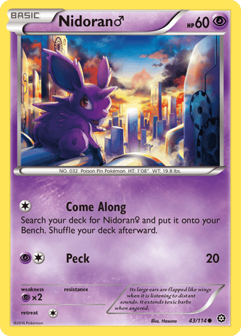 Nidoran♂ Steam Siege Pokemon Card